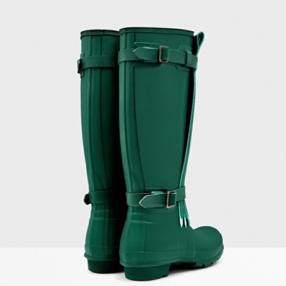 Rare find! Tall Green Tasseled Hunter Boot - Picture 6 of 7
